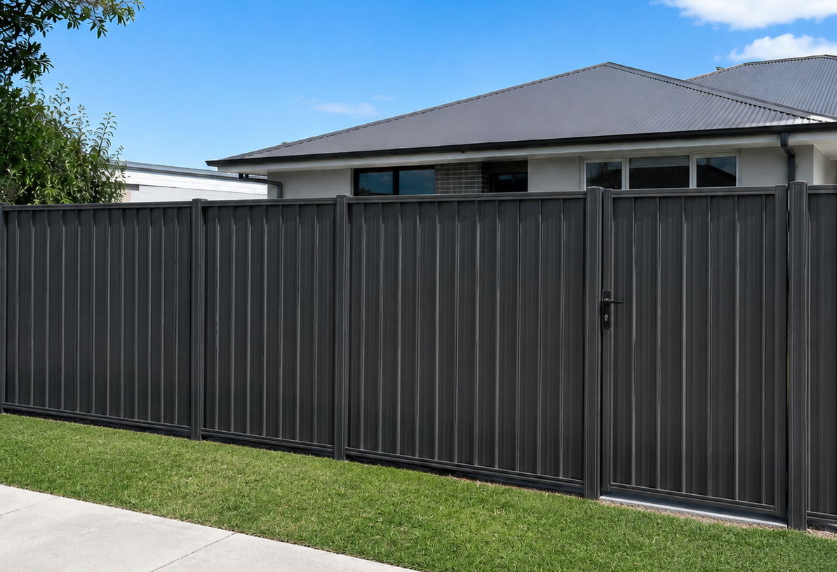 Colorbond steel fencing